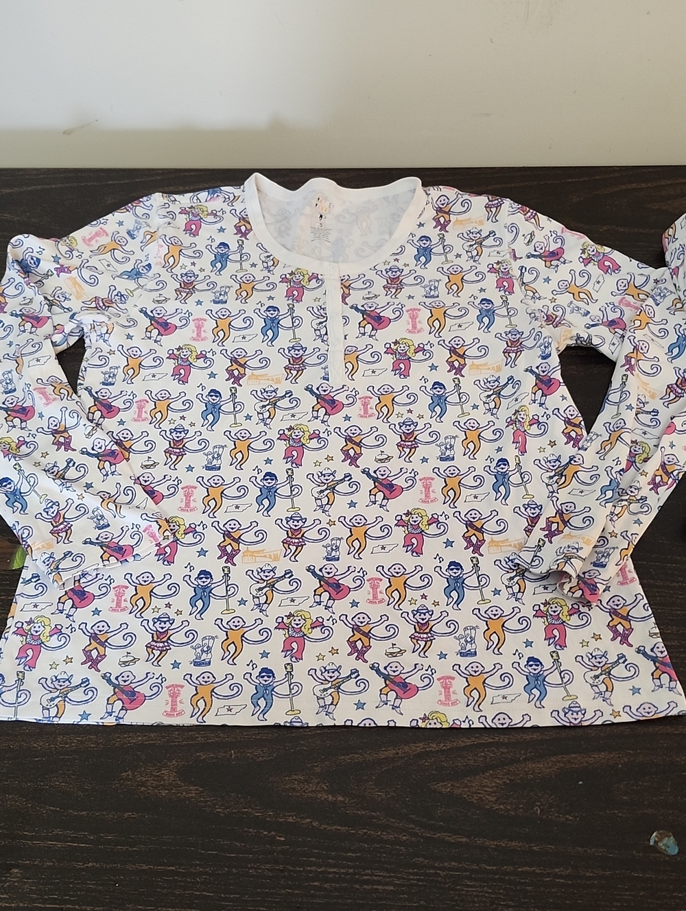 Women’s Roller Rabbit Monkey Pajama Set Pima Cotton Monkeys Small - Picture 2 of 8